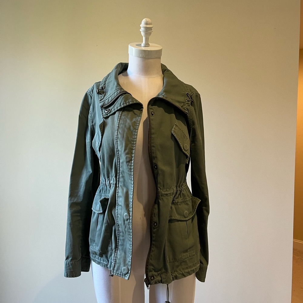 Sussan Women's Army Green Utility Military Drawstring Waist Jack